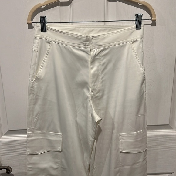 Zara women white wide leg high waist cargo pants size XS  NWT - Picture 5 of 11